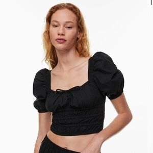 Aritzia Sunday Best Matine Black‎ Blouse